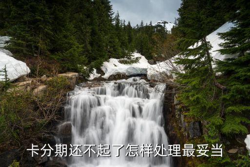 卡分期还不起了怎样处理最妥当