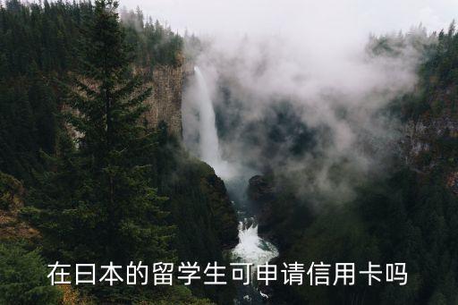 在曰本的留学生可申请信用卡吗