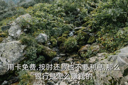 用卡免费,按时还款也不要利息,那么银行是怎么赚钱的