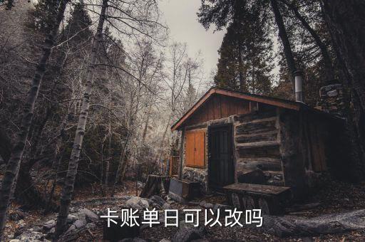 卡账单日可以改吗