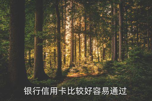 银行信用卡比较好容易通过