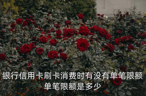 各大银行信用卡日刷卡限额,银行的刷卡技巧