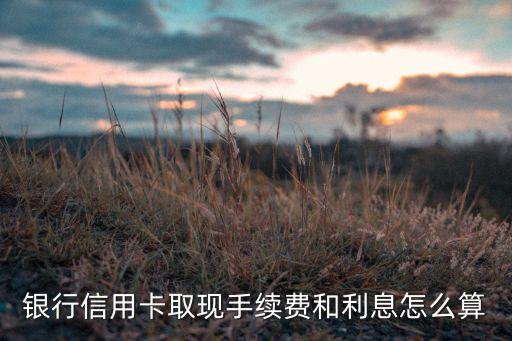银行信用卡取现手续费和利息怎么算