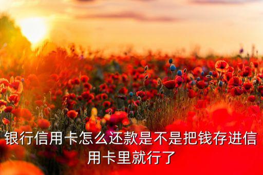银行信用卡怎么还款是不是把钱存进信用卡里就行了
