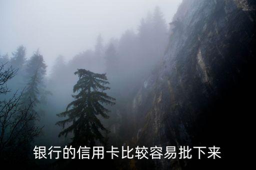 银行的信用卡比较容易批下来