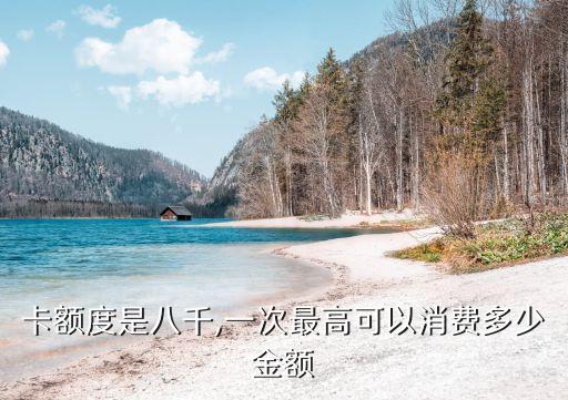 卡额度是八千,一次最高可以消费多少金额