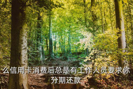 么信用卡消费后总是有工作人员要求你分期还款