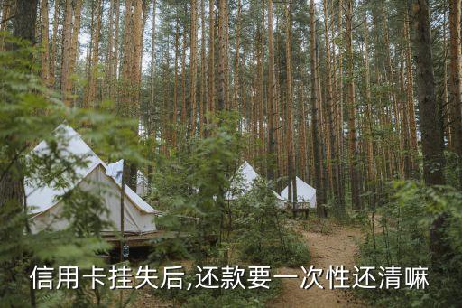 信用卡挂失后,还款要一次性还清嘛