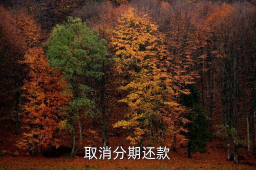 取消分期还款