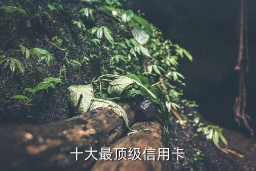 十大最顶级信用卡