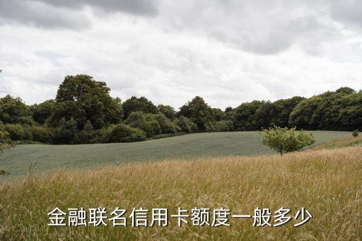 金融联名信用卡额度一般多少