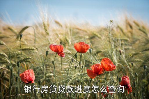 银行房贷贷款进度怎么查询
