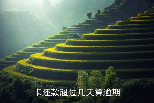 卡还款超过几天算逾期