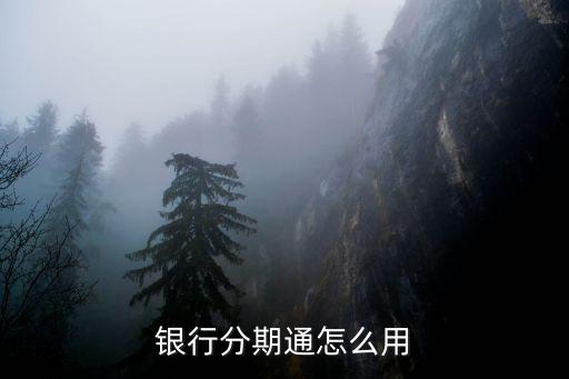 银行分期通怎么用