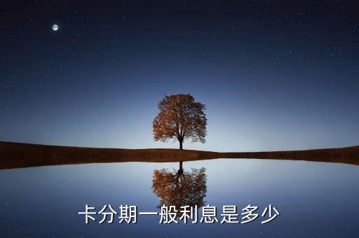 卡分期一般利息是多少