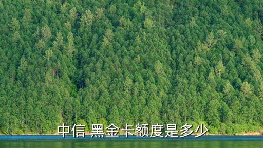怎么申请中信黑金信用卡,中信黑金信用卡额度