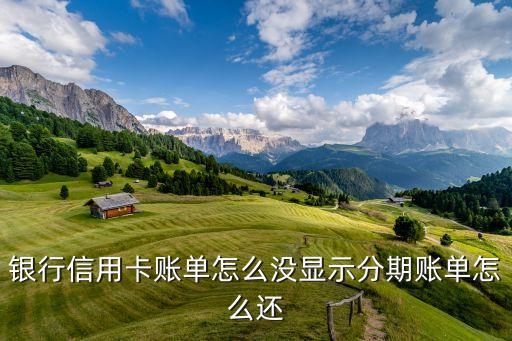 银行信用卡账单怎么没显示分期账单怎么还