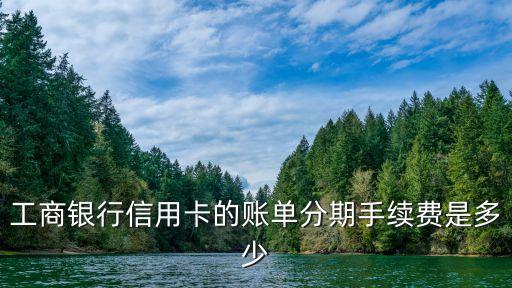 工商牡丹信用卡分期利息,工行信用卡分期利息