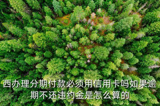西办理分期付款必须用信用卡吗如果逾期不还违约金是怎么算的