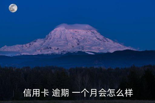  信用卡 逾期 一个月会怎么样
