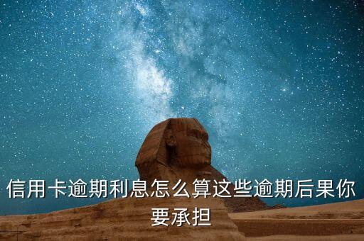 信用卡逾期利息怎么算这些逾期后果你要承担