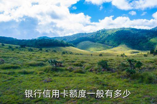 银行信用卡额度一般有多少