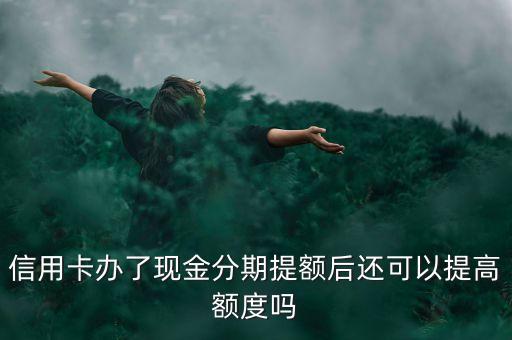 信用卡做分期能提额度吗,信用卡额度可以分阶段提高