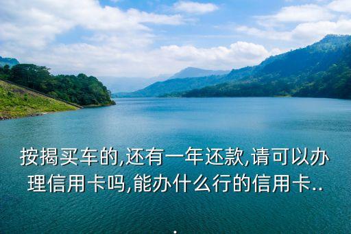 按揭买车的,还有一年还款,请可以办理信用卡吗,能办什么行的信用卡...