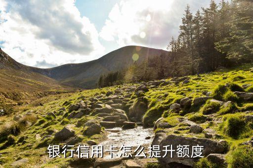 银行信用卡怎么提升额度