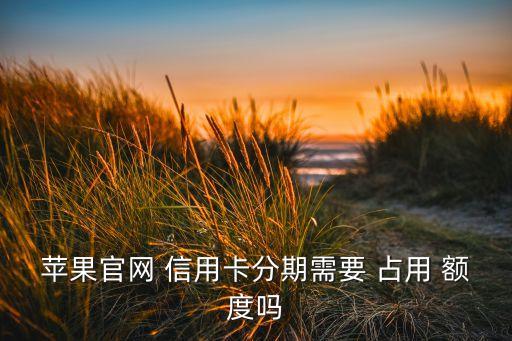 苹果官网 信用卡分期需要 占用 额度吗