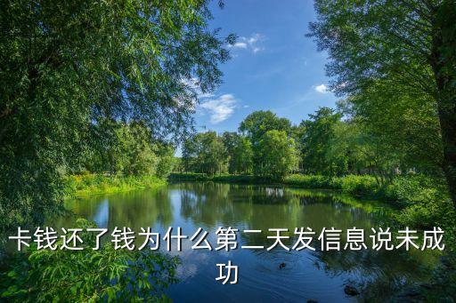 卡钱还了钱为什么第二天发信息说未成功