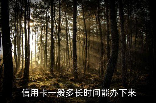  信用卡一般多长时间能办下来