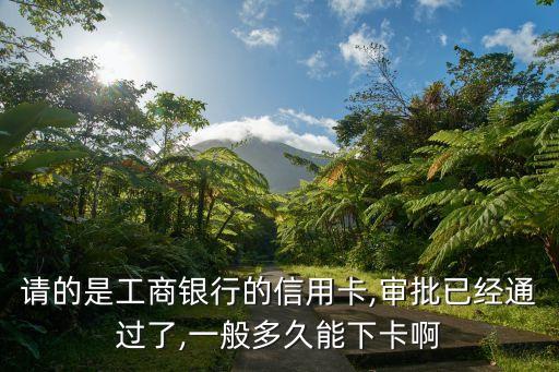 请的是工商银行的信用卡,审批已经通过了,一般多久能下卡啊