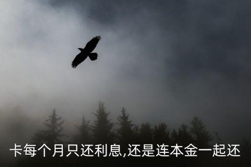 卡每个月只还利息,还是连本金一起还
