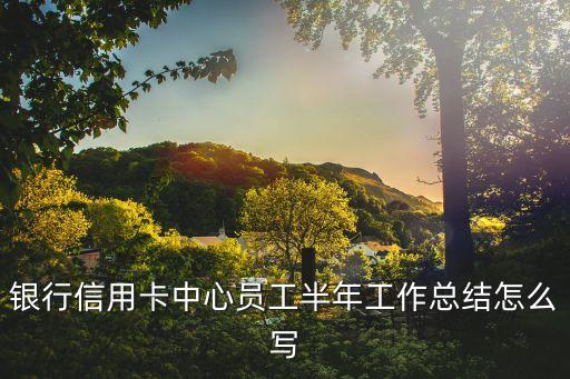 银行信用卡中心员工半年工作总结怎么写