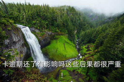 卡逾期还了有影响吗这些后果都很严重!