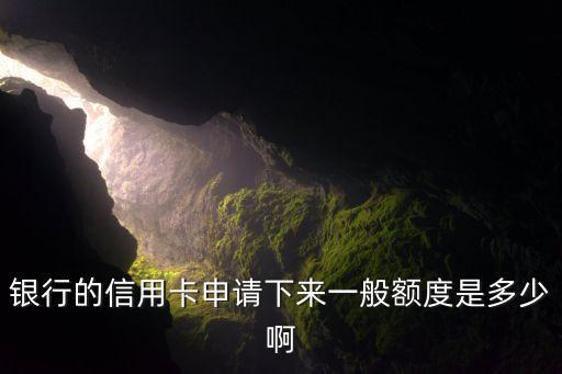 银行的信用卡申请下来一般额度是多少啊