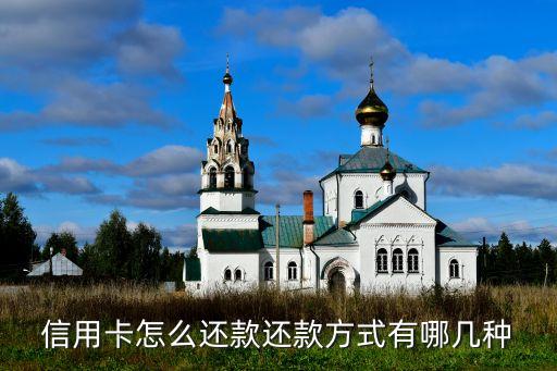信用卡怎么还款还款方式有哪几种