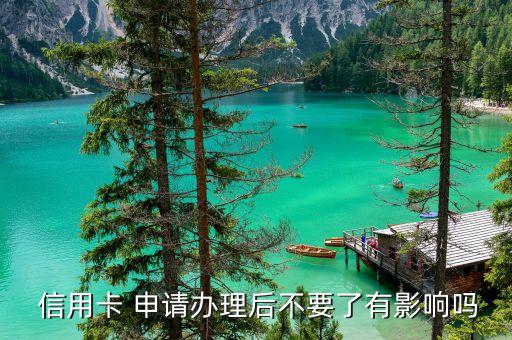  信用卡 申请办理后不要了有影响吗