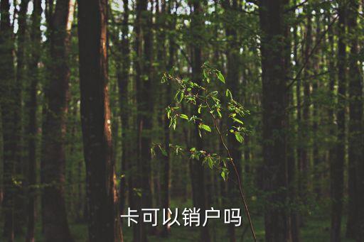 卡可以销户吗