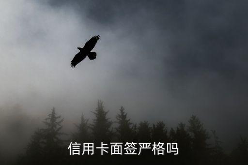 信用卡面签严格吗