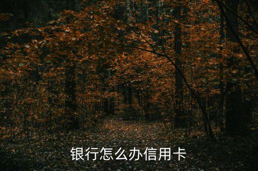 银行怎么办信用卡