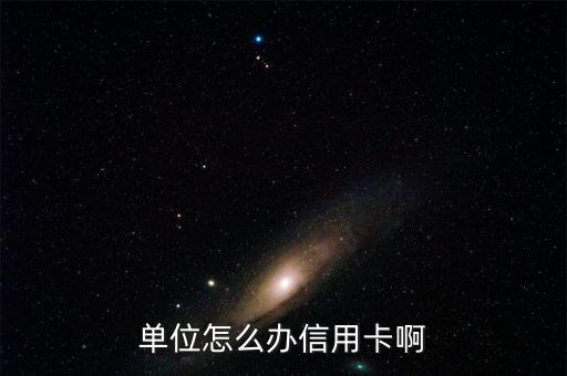 单位怎么办信用卡啊