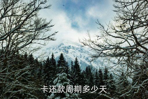 卡还款周期多少天