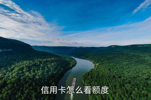 信用卡怎么看额度