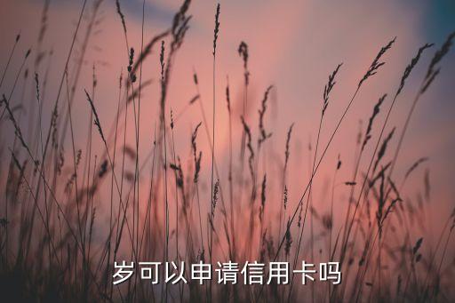 18岁是否能申请信用卡,18岁可以申请信用卡吗?