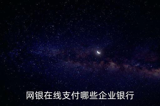 网银在线支付哪些企业银行