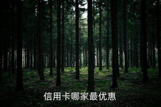 信用卡哪家最优惠