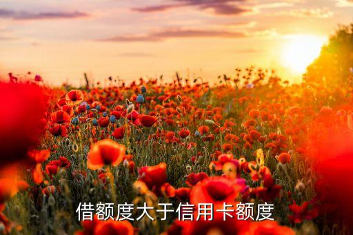 借额度大于信用卡额度