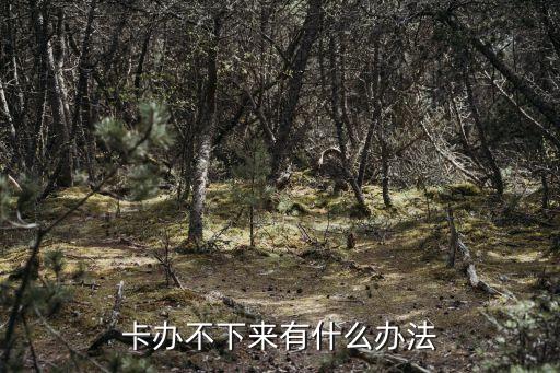 卡办不下来有什么办法